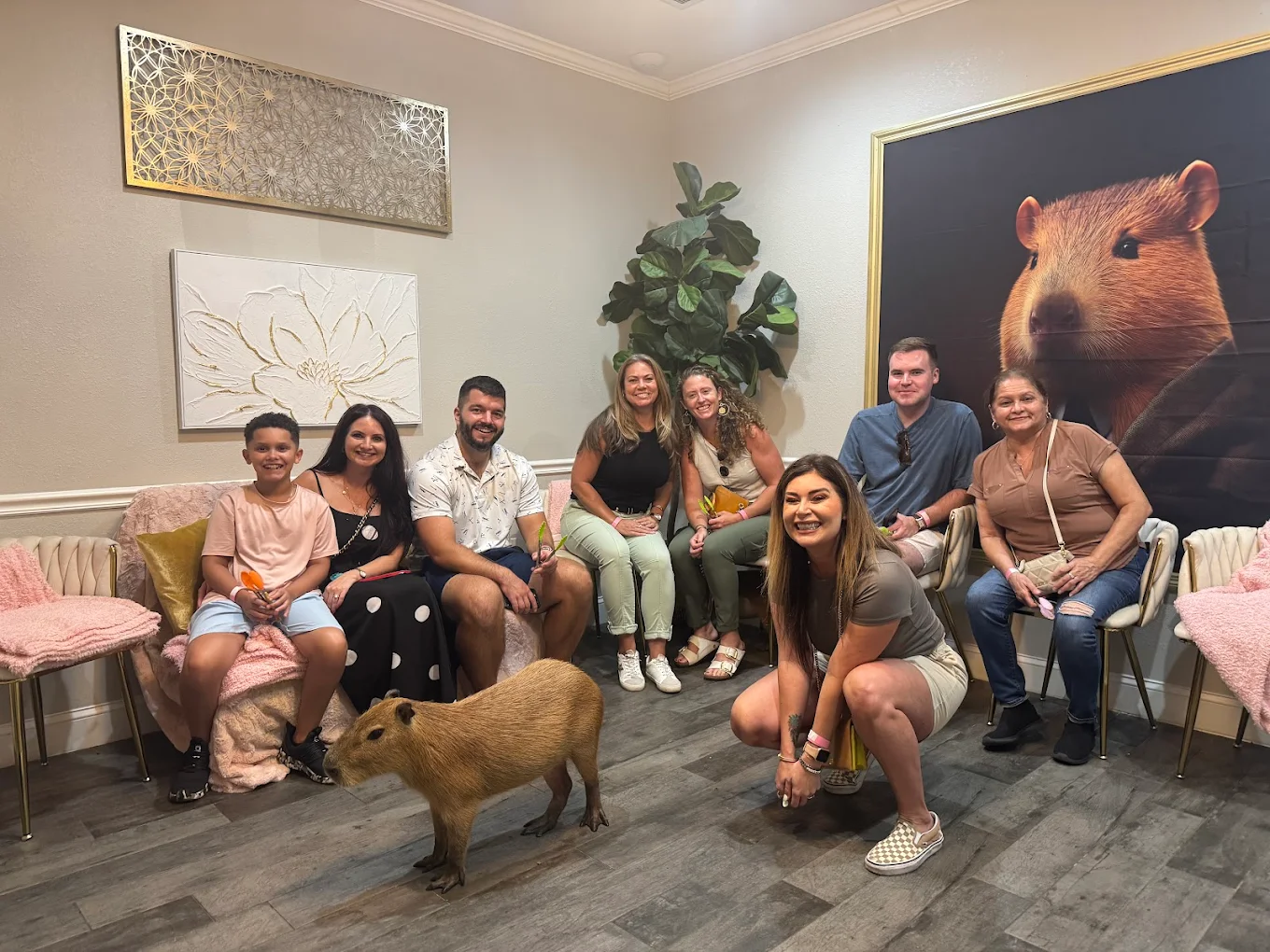 Group private capybara encounter at Capybara Cafe Fort Lauderdale